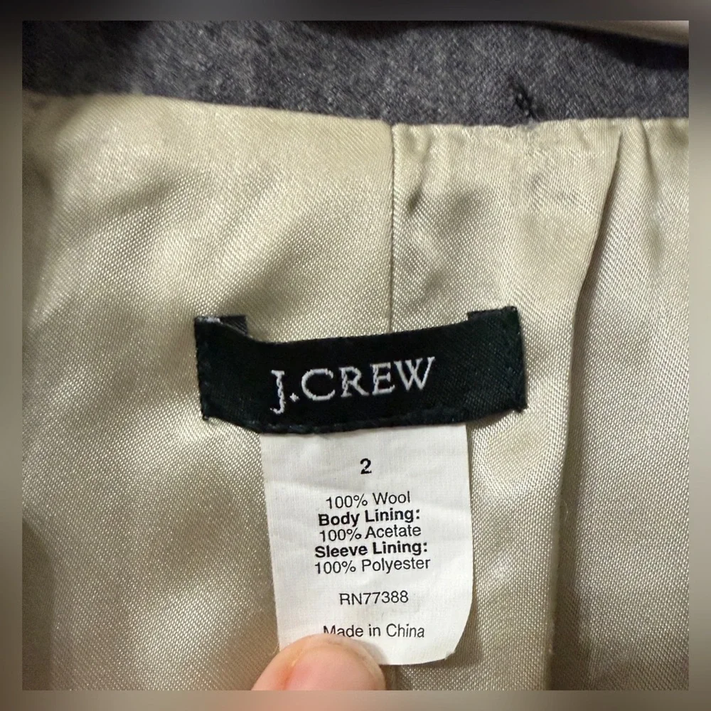 J. Crew Gray Women's Wool Blazer - 2